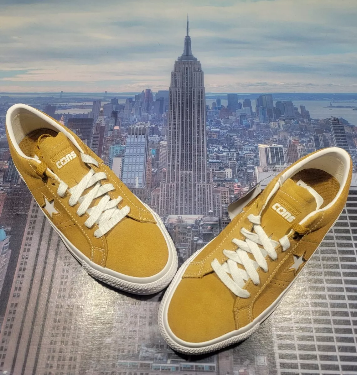 Converse One Star Pro Ox Low Top Wheat White Black Mens Size 9