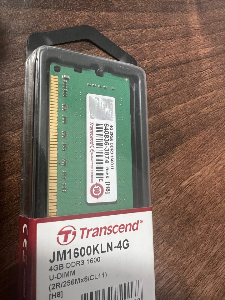 Transcend JM1600KLN-4G 2Rx8 DDR3 1600 U DIMM 4GB Memory RAM - Image 2 of 2