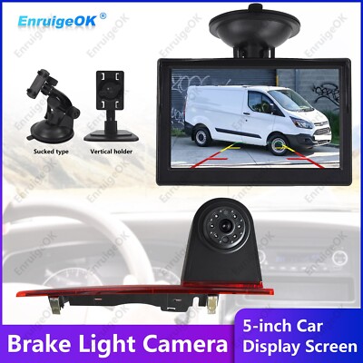 5'' Monitor & Brake Light Backup Camera For Ford Transit Custom Van (2012-2015)