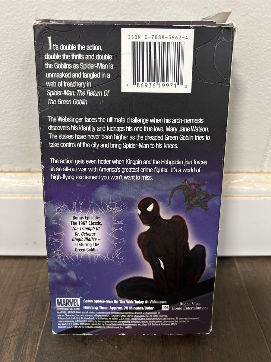 Spider-Man: The Return of the Green Goblin (VHS, 2002