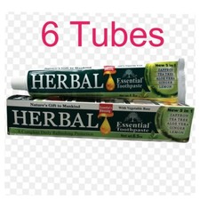 6 Tube HERBAL Toothpaste By Essential Palace 5 In 1, Fluoride Free  Vege Base