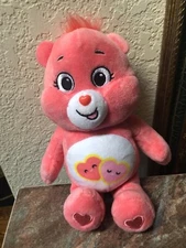 Care Bears Love A Lot Pink Bear Basic Fun Hearts Plush Doll 2020 - 10”