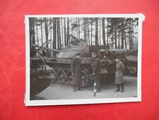 USSR 1950-th Soviet officer near tank. Real photo Red Army, military