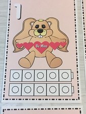Valentine Bunny Count - Dry Erase - Laminated Activity Set - Teaching Supplies