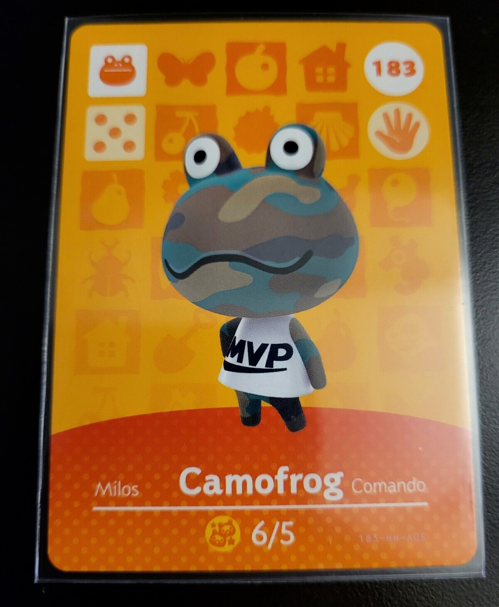 アミーボカード Camofrog - 183 - Series 2 - Authentic Animal Crossing Amiibo Card