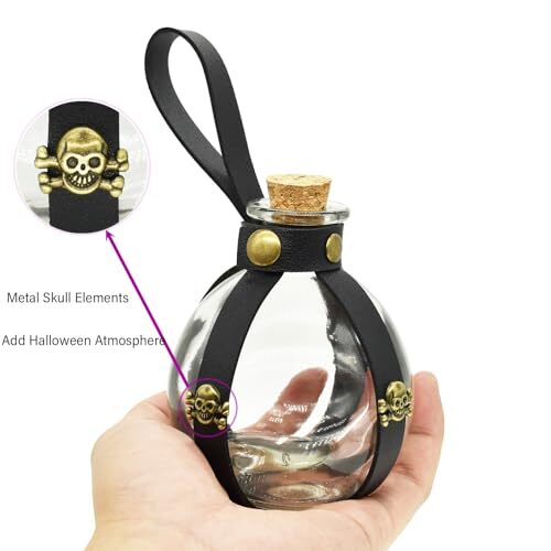 Dark Magic Potion Bottle For Cosplay Halloween Decor Black Wizard And ...