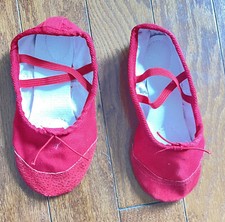 Girls Ballet Dance Shoes Fitness Gymnastics Girl Size 12 Never Used only RED