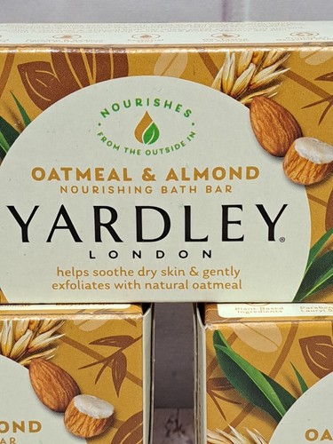 Yardley London Soap Bath Bar Oatmeal & Almond 4 Oz 120 G Pack Of 3 - Picture 2 of 6