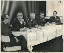 1967 Press Photo Generals attending National Guard conference, at speaker table