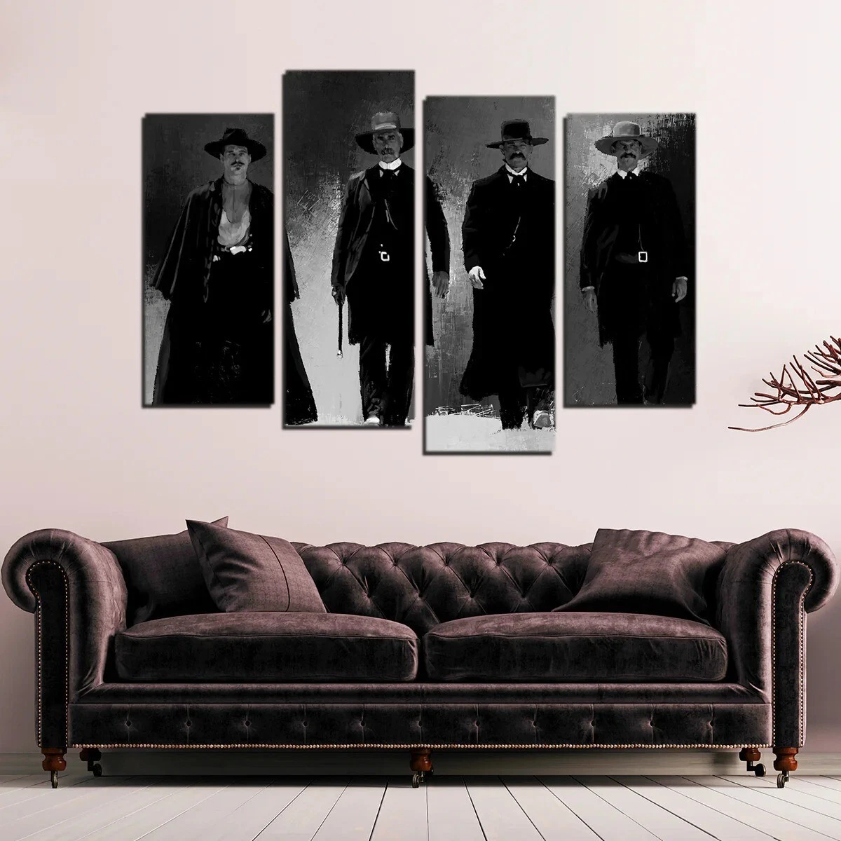 Tombstone Western Movie Black And White 4 Piece Panel Canvas Wall Art Decor
Opens in a new window or