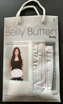 The Belly Button Body Band White Small 26 -27 Sz 2-4 Maternity Extender NEW