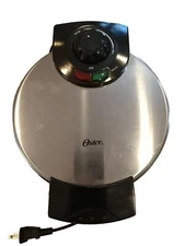 Sunbeam Oster CKSTWF2000 Belgian Waffle Maker Chrome Tested Working