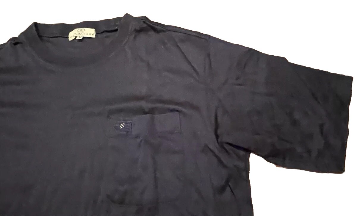 Balenciaga Blue T-Shirt Man M With Pocket. High Quality Cotton! | eBay