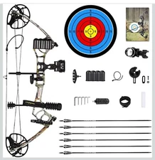 Lanneret Compound Bow & Archery Set Draw Weight 10-50 Lbs, Length 22.5-30” 2.3lb