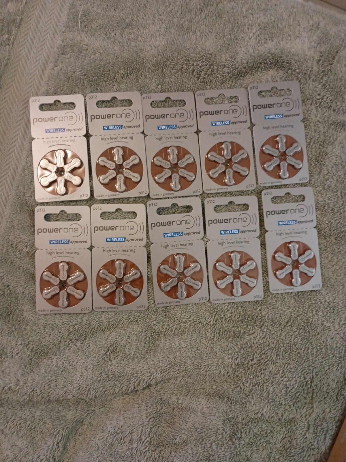 Power One Size 312 Hearing Aid Batteries 60 pack Expiration June 2025