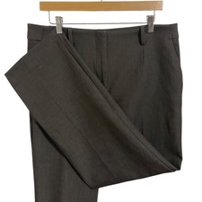 Talbots Southampton Pant Gray Flat Front Straight Leg Career Feminine Size 12P