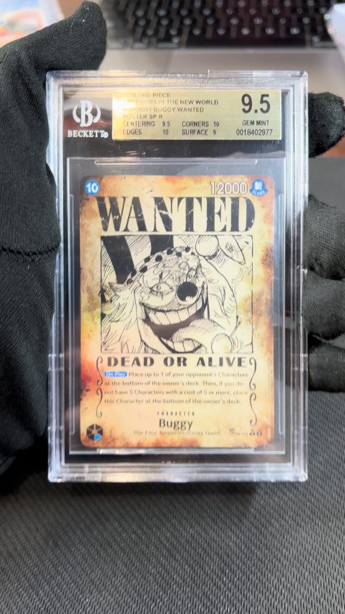 Buggy OP09-051 BGS 9.5 English Wanted Poster Emperors in the New