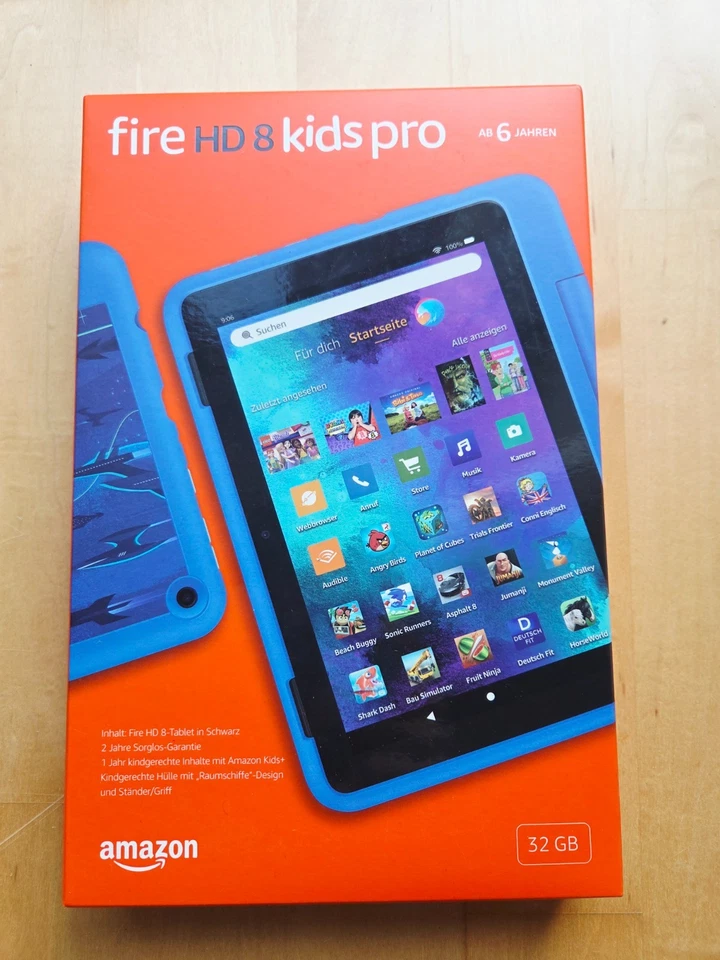 Amazon Fire HD 8 Kids Pro - 10. Gen 32GB - 8 Zoll Blau - Raumschiffe - NEU&OVP -