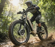 NEW Dual Motor Electric Bike 26" Fat Tyre 17.5Ah 48V E-Mountain Bike US STOCK