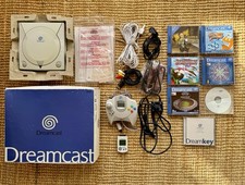 Sega Dreamcast Boxed Console Bundle - Controller, VMU, 5 Games, Cables & Extras