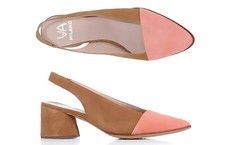VIA MILANO Slingpumps zweifarbig Leder Absatzhöhe ca. 5,5cm