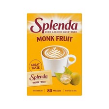 SPLENDA Monk Fruit Zero Calorie Plant Based Sweetener Substitute, 80 Count