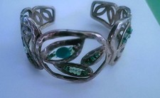 Designer Silpada B2182 Garden Party Sterling Silver Beaded Cuff Bracelet