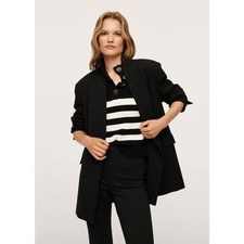 MNG By Mango Nwt Size S Black Long Sleeve Blazer Pockets