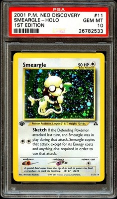 PSA 10 GEM MINT Smeargle 11/75 HOLO RARE Neo Discovery 1ST EDITION