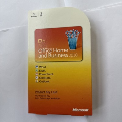 Microsoft Office Home and Business 2010 Product Key Card Einzelplatz
