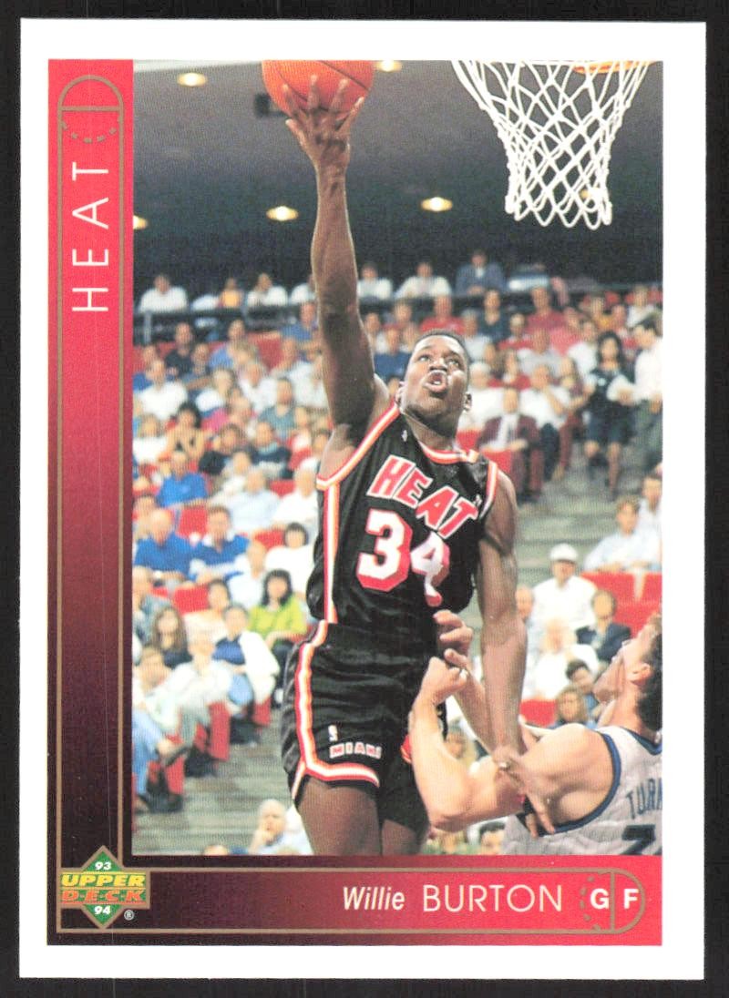 1993-94 Upper Deck Basketball #34 Willie Burton Miami Heat