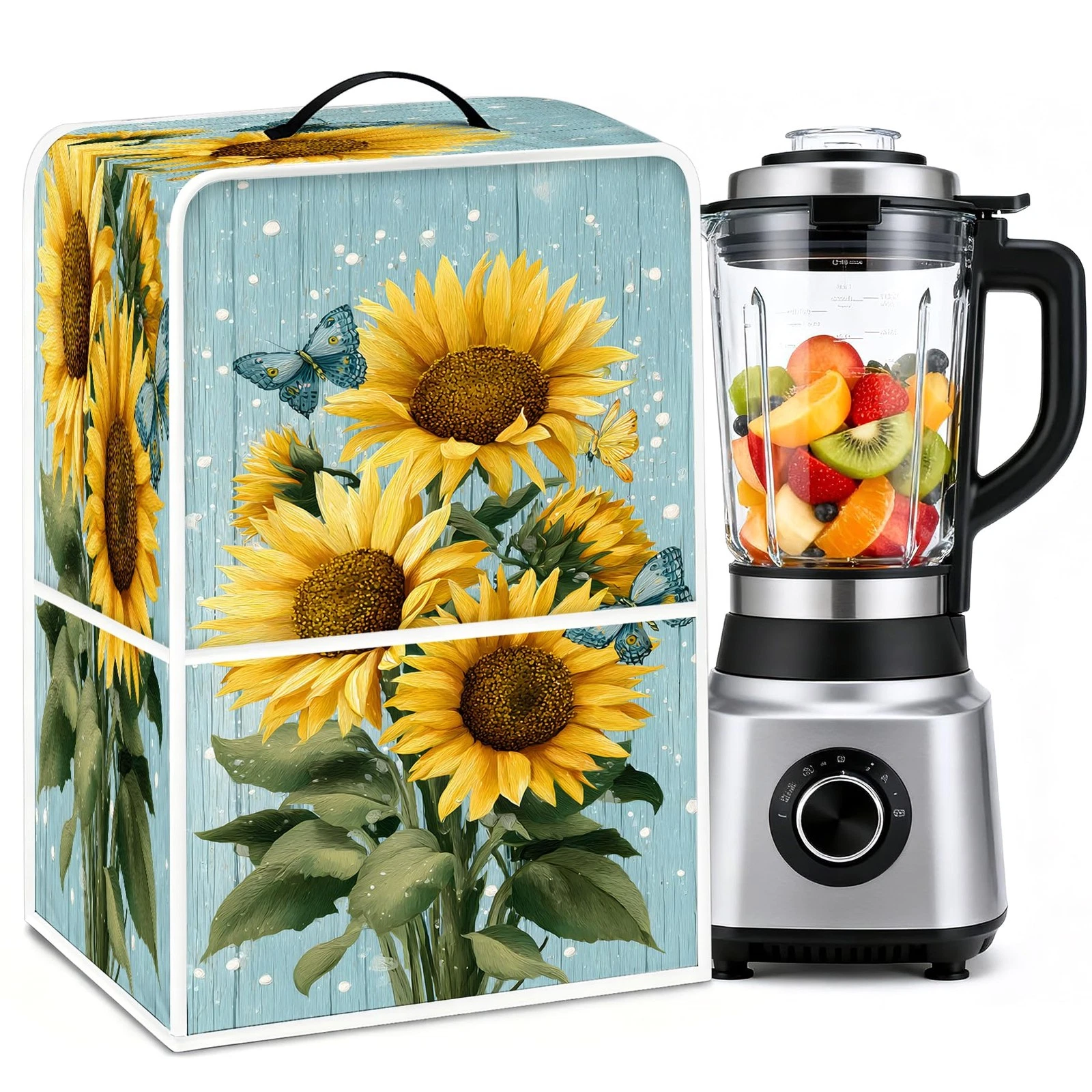 Kitchen Blender Dust Cover with 2 Pockets, Dustproof Cover Compatible with Ni...