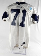 2023 Dallas Cowboys Chuma Edoga #71 Game Used White Practice Jersey 58 474