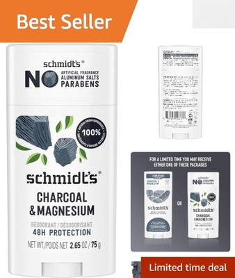 Schmidt's  Deodorant 24-Hour Odor Protection - Charcoal & Magnesium Stick