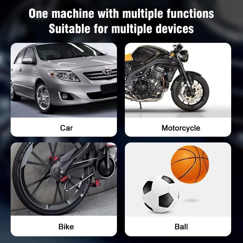 Wireless Air Pump Car Tire Inflator Pump Digital Display For Car Motorcycle Bike