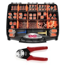 366PCS 28Kits DT Connector Kit, 2 3 4 6 8 12 Pin DT Connectors, DT Crimping T...