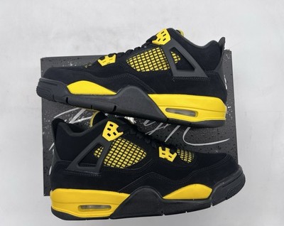 Size 7Y - Air Jordan 4 Retro Thunder Yellow Black 2023 New with Box AJ IV Nike