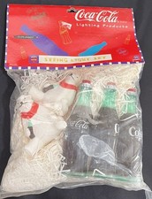 Vtg 1996 Coca Cola String Light Set NIP Polar Bear Pop Soda Bottles 90s *READ*