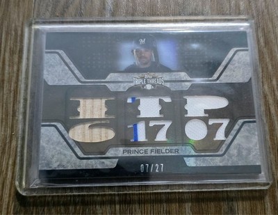 2008 Topps Triple Threads - Relics Prince Fielder #TTR-165 Emerald /27 (MEM)