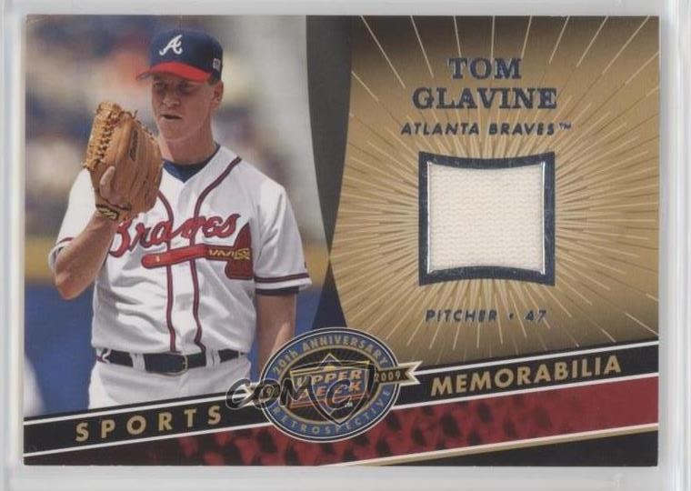 2009 Upper Deck 20th Anniversary Retrospective Tom Glavine HOF Memorabilia Card