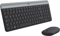 Logitech MK470 Slim Combo Tastatur-Maus-Set Kabellos Schwarz 920-009188 Qwertz