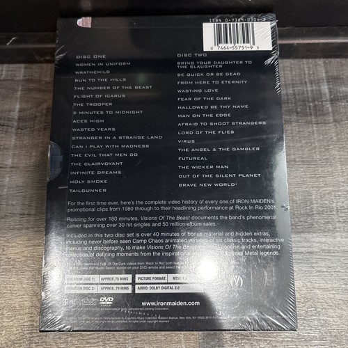 Iron Maiden Visions of the Beast Complete Video History (DVD 2003) SEALED - Picture 2 of 3