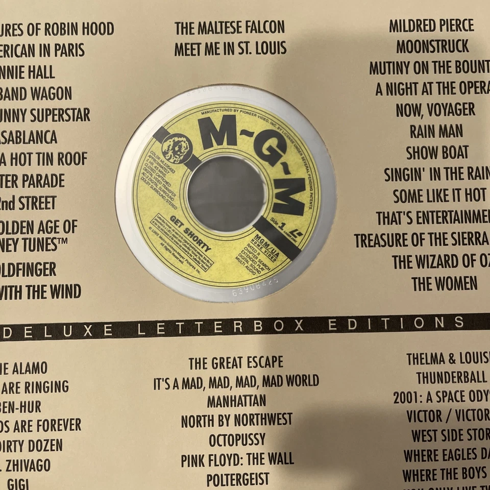 Get Shorty Laserdisc ML105493 Widescreen LD WS John Travolta Gene Hackman - Image 3 of 3