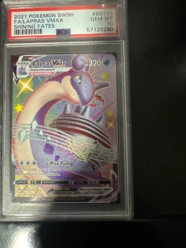 Pokemon Shining Fates Lapras VMAX SV111 PSA 10