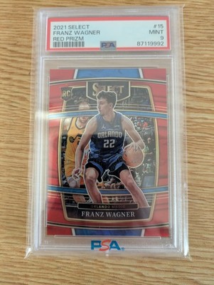 2021-22 Panini Select Rookie Franz Wagner (RC) RED PRIZM 84/199 PSA 9 POP 14 SP!