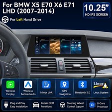 10.25'''' Apple Carplay BT Autoradio Ultra Smooth Linux F�r BMW X5 E70 X6 E71 CCC