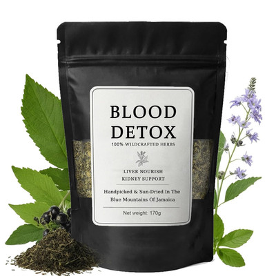 Healing Garden Blood Detox Jamaican Tea, Herbal Plant-Based Botanical Tea with C