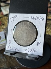 1849 SILVER 8 Reales Mexico Very Old Full Libertad - Toned! Cap And Rays Strong!