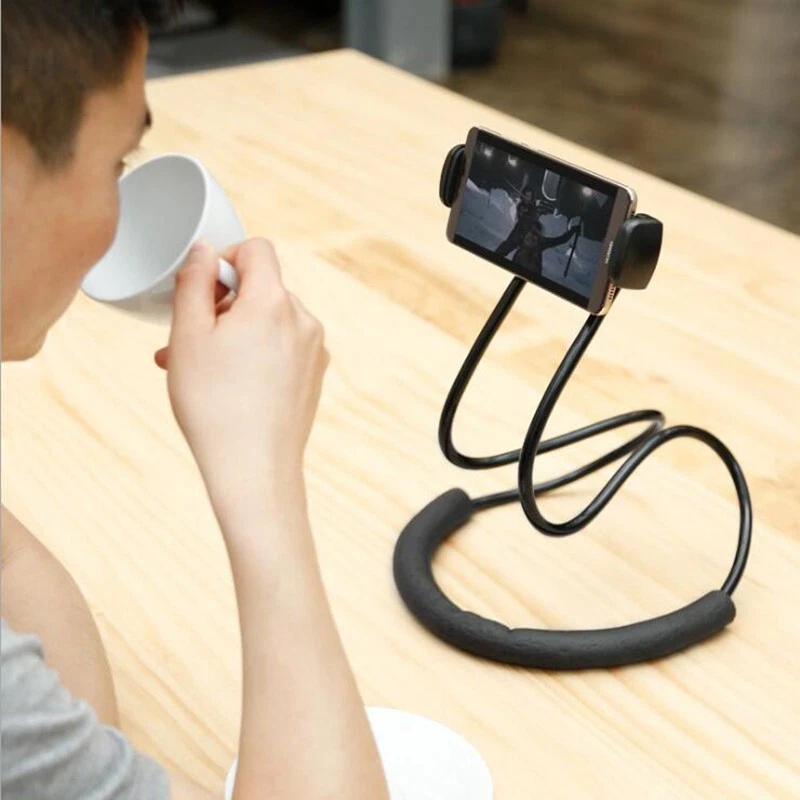 SUPPORTO STAFFA DA COLLO PORTA CELLULARE SMARTPHONE UNIVERSALE SOSTEGNO - Immagine 4 di 4