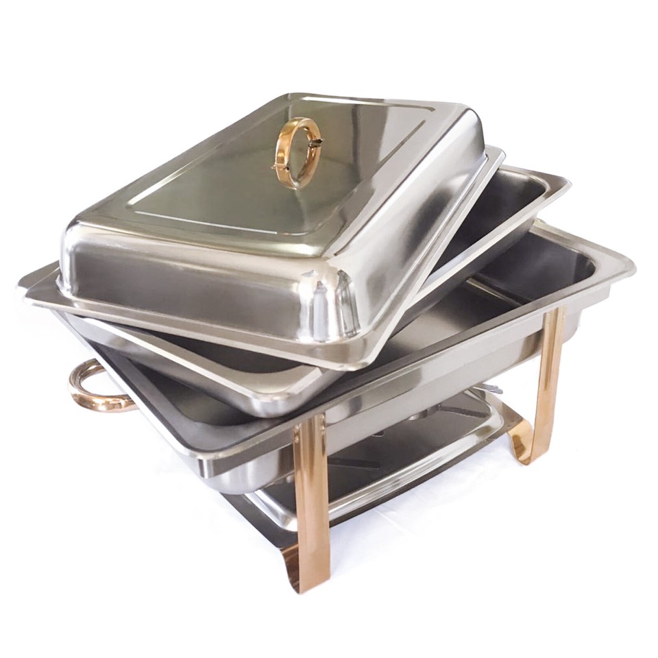 4Pcs Food Warmer Chafing Dish Buffet Trays With Lids Rectangular